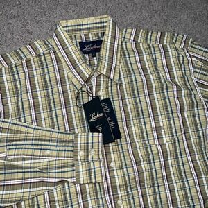 NWT Lucchese Classics Sz L Mens Western Button Front Shirt Plaid LS